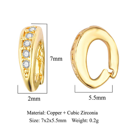 Copper zircon melon seed buckle pendant universal buckle