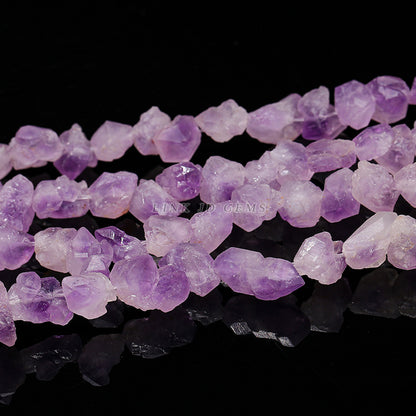 Amethyst flower irregular rough stone porous loose beads