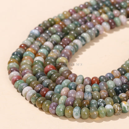 8 * 4 Natural Indian Agate Abacus Beads