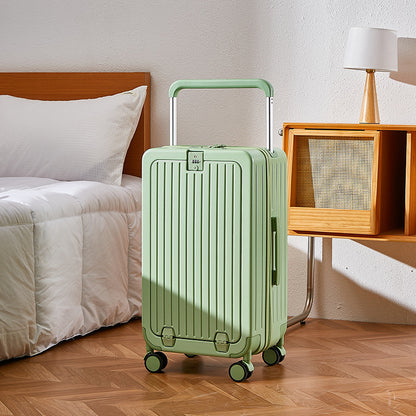 Front open suitcase universal wheel