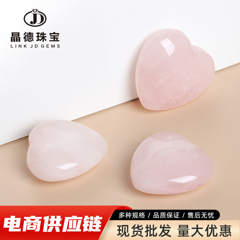 Heart-shaped powder crystal ornament