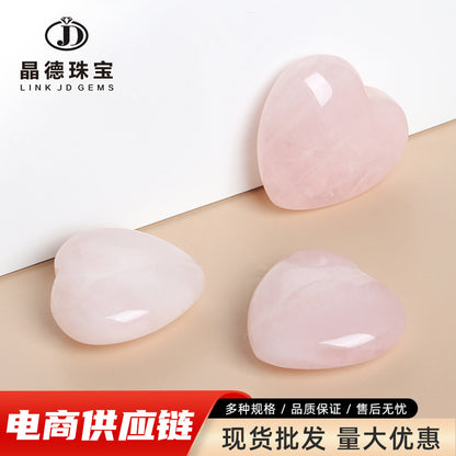Heart-shaped powder crystal ornament
