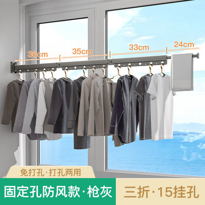 Folding Telescopic Clothes Rack