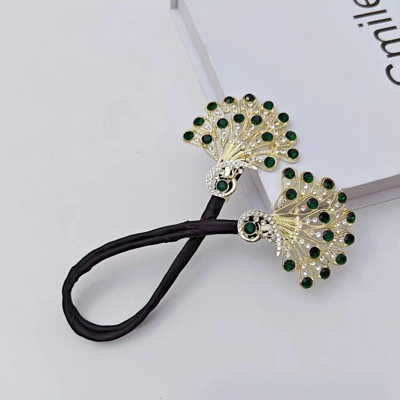 Vintage Peacock Hairpin Girl