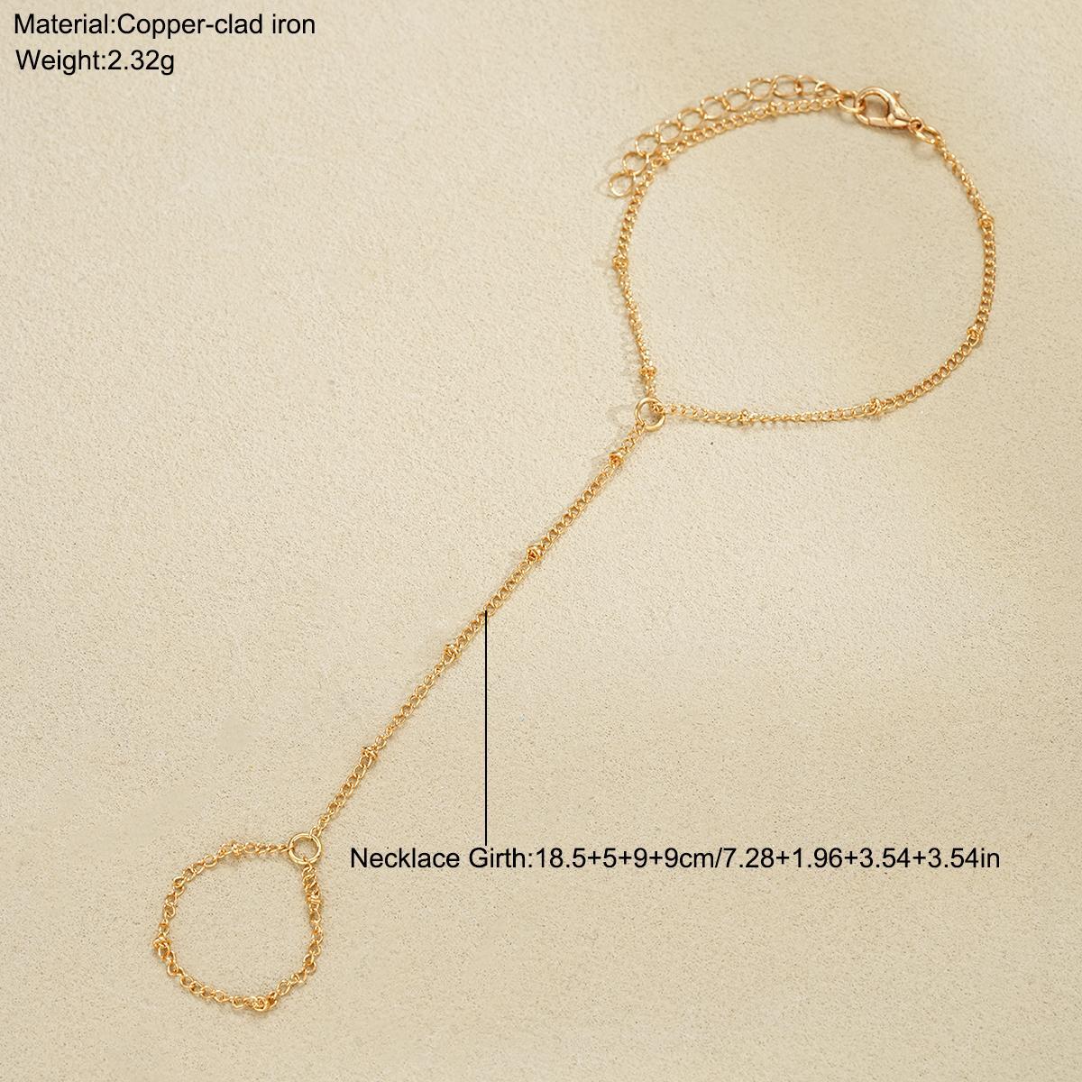 Minimalist Finger Chain Bracelet for Women