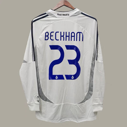 06-07 Real Madrid Retro Local Visitante Ronaldo Beckham Ra¨²l Guti Jersey 