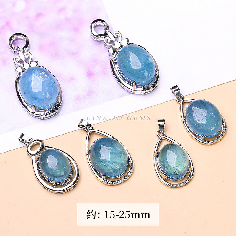 7A Natural Devil Blue Ocean Sapphire Pendant