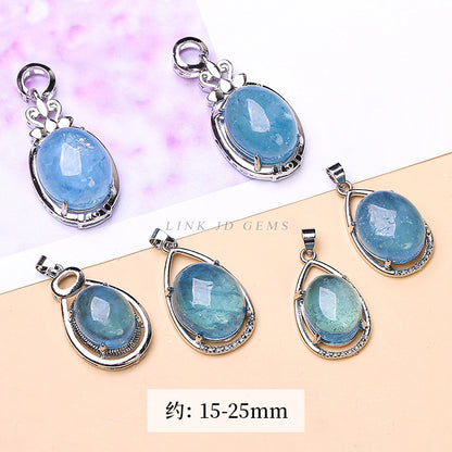 7A Natural Devil Blue Ocean Sapphire Pendant