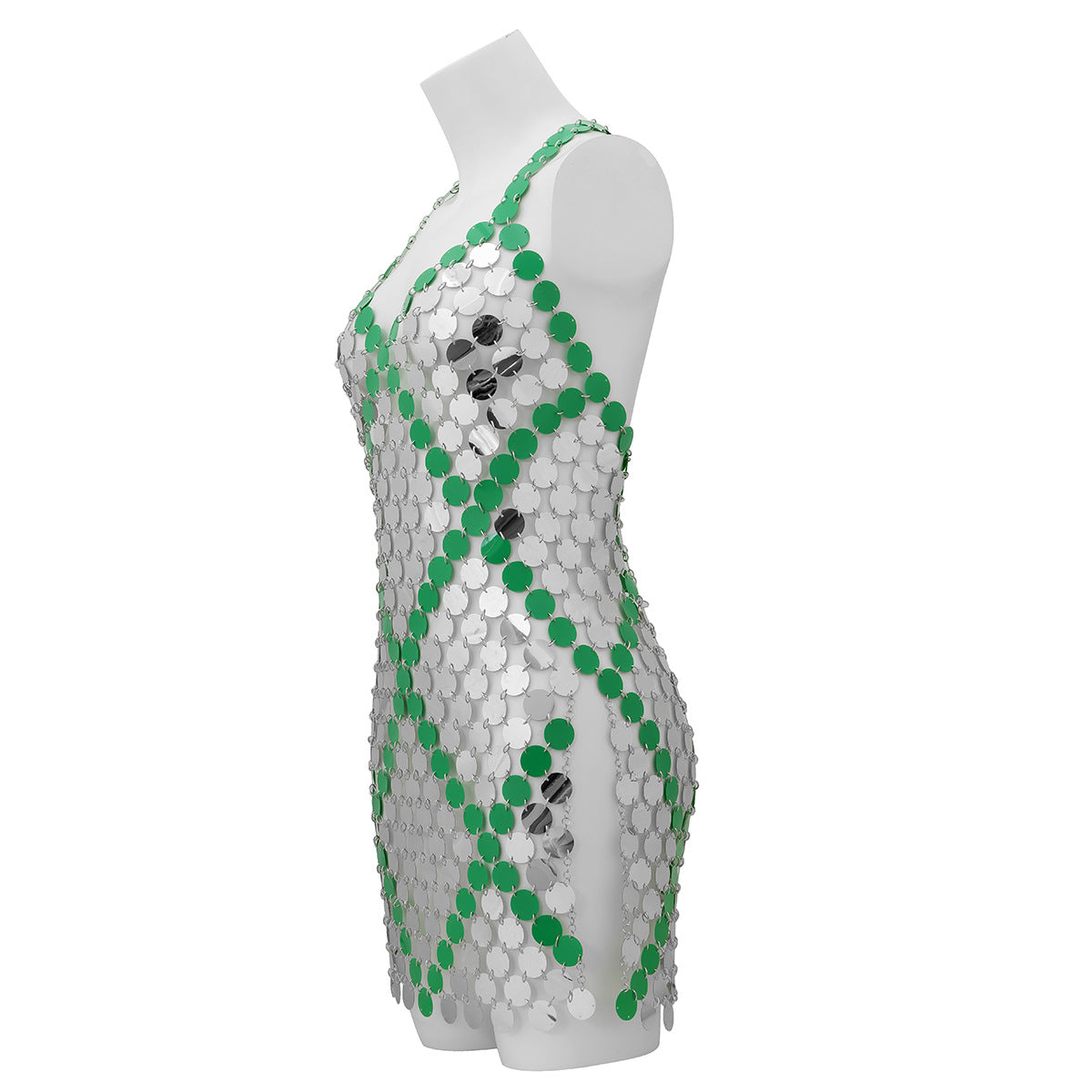 Color Split V-Neck Suspender Clothing Body Chain