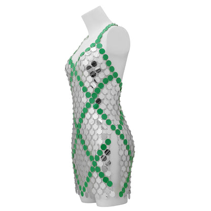 Color Split V-Neck Suspender Clothing Body Chain