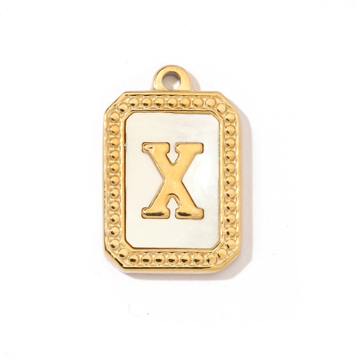 Type retro shell letter titanium steel pendant
