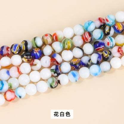 Perlas sueltas de pétalos esmaltados de colores de 6/8/10 mm 