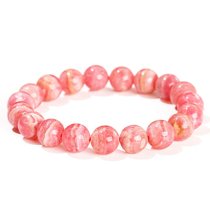 Pulsera de piedra roja simple de un solo círculo 