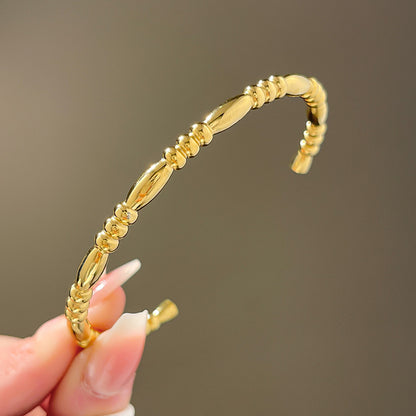 Four-leaf clover gypsy titanium steel bracelet