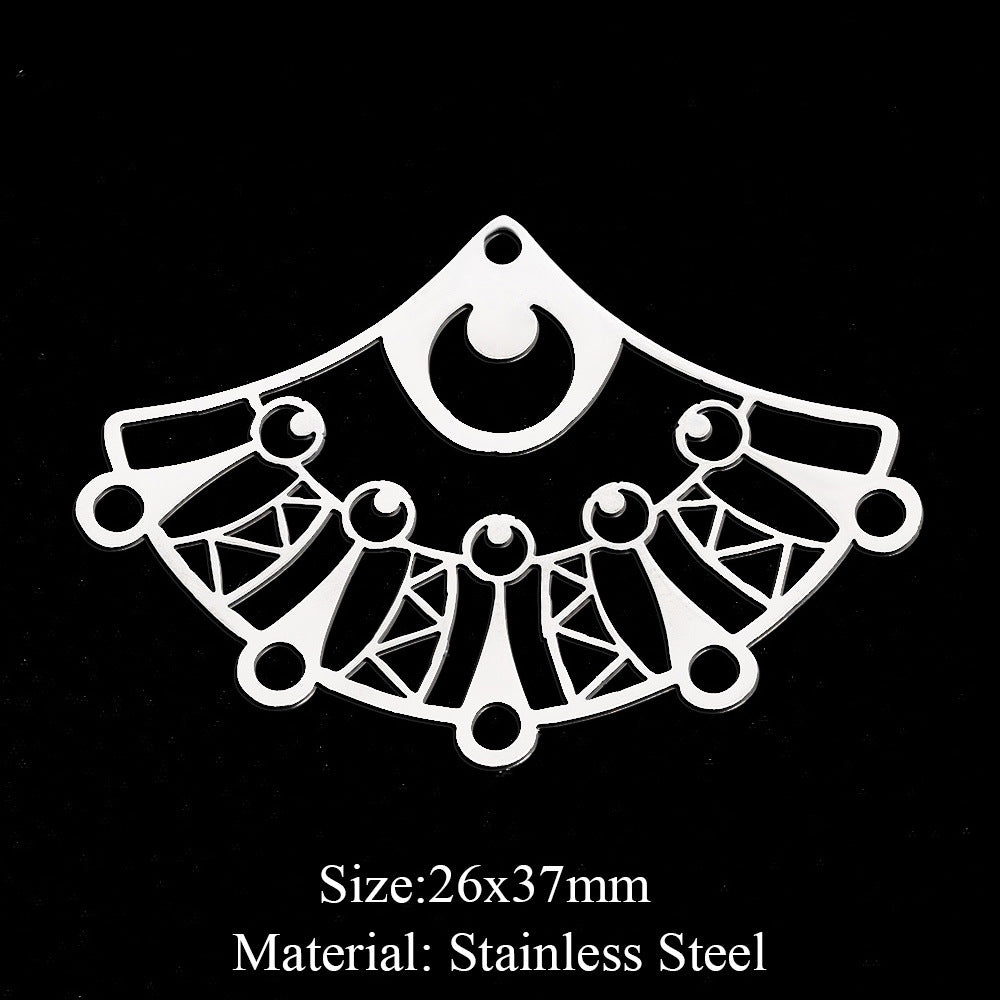 5 pcs/bag Fan-shaped flower geometric pendant