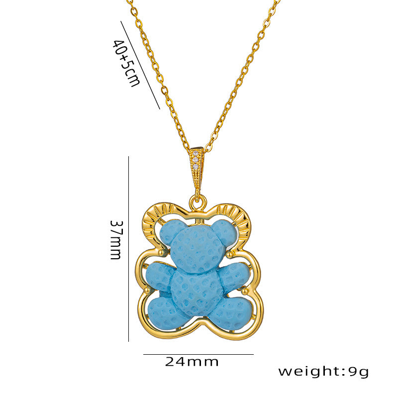 Colar de urso de biscoito colorido, atacado moderno transfronteiriço 