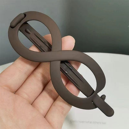 Pinza para el pelo mate en forma de 8 