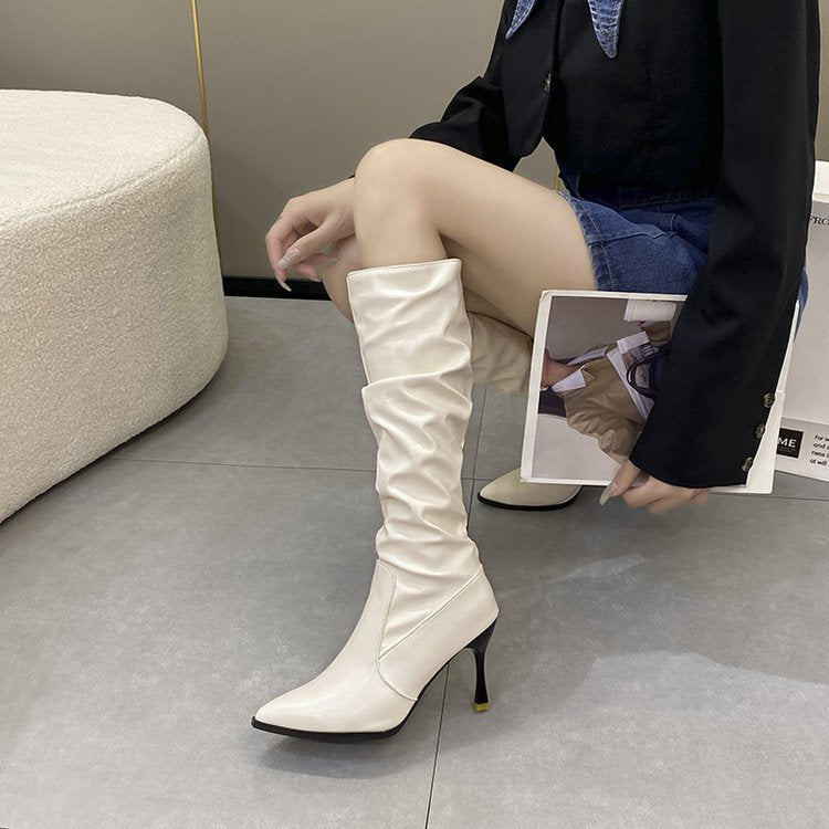 Pointed stiletto high heel boots fashion