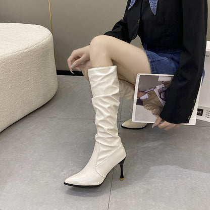Pointed stiletto high heel boots fashion