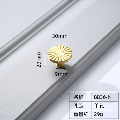 Solid cabinet door gold brass handle