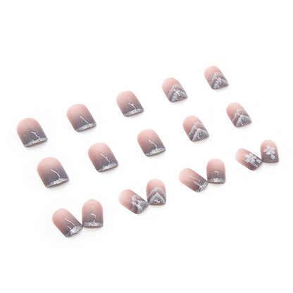 Blue Gradient Ombre Sparkling Fragment Nail Art Pieces