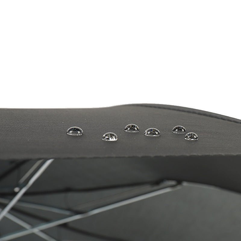 Paraguas doble resistente al viento de primera calidad con mango recto 