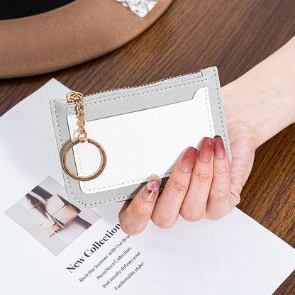 Easy to carry contrasting color pu change purse