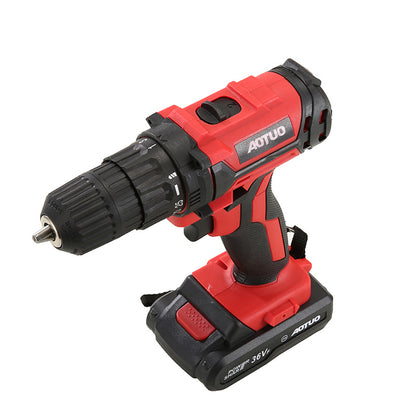 Upgraded 36V Lithium Drill & Electric Screwdriver - Cordless Rechargeable Tool