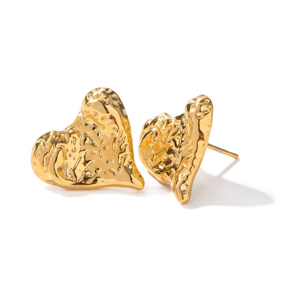 Textured Love Earrings Wholesale