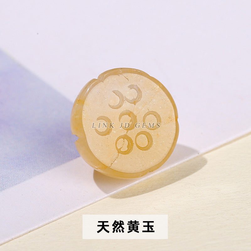 12Mm jade agate lotus pod accessories loose beads