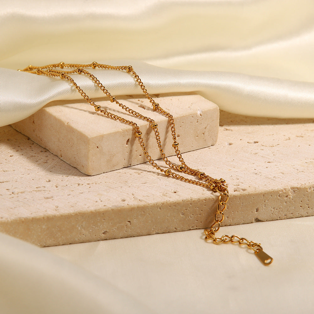 Joyería de pulsera de cadena de moda de doble capa. 