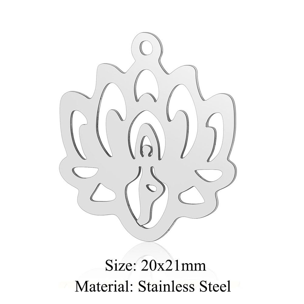 5 pcs/bag Feather wings Titanium steel pendant