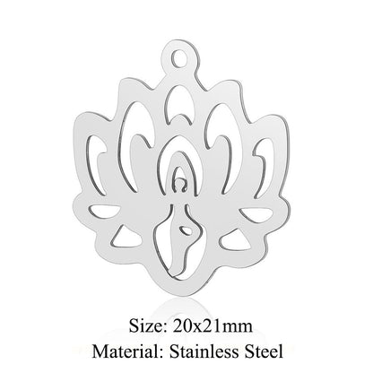 5 pcs/bag Feather wings Titanium steel pendant