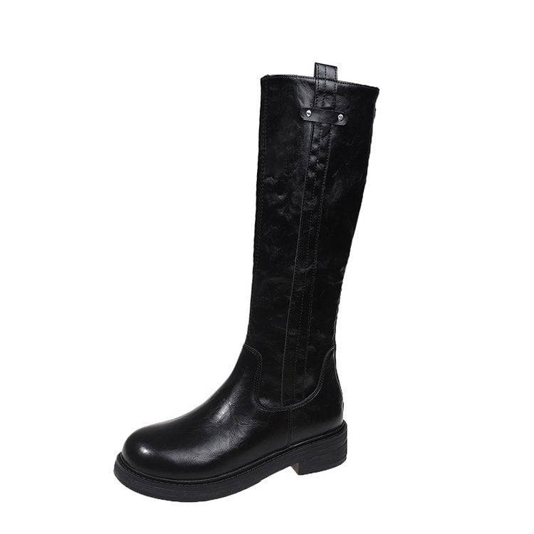Thick Heel Platform Knight Boots