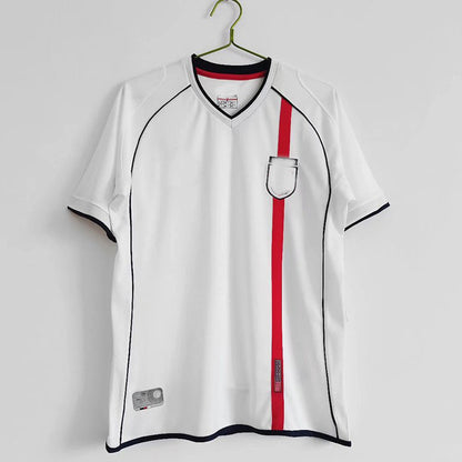 2002 World Cup England 7 Beckham Lampard Owen Home Jersey