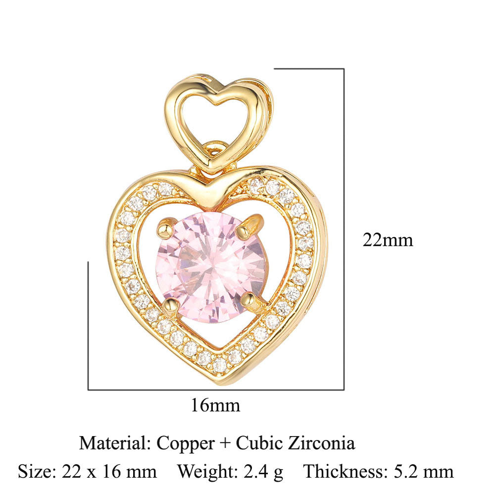 Copper micro-inlaid necklace melon seed clasp pendant