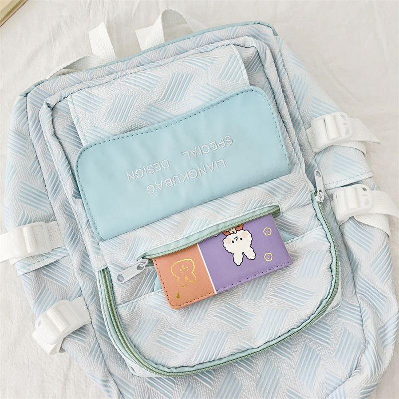 Nylon alphabet casual backpack