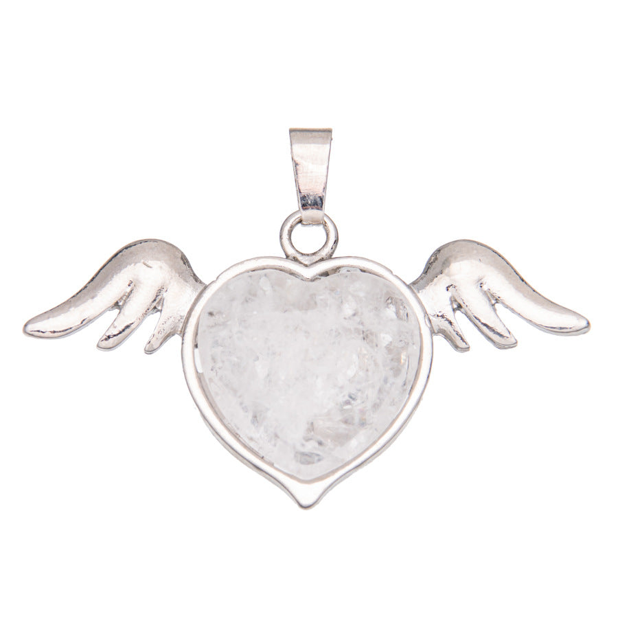 asas naturais de cristal amor pingente de cristal 