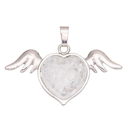 asas naturais de cristal amor pingente de cristal 
