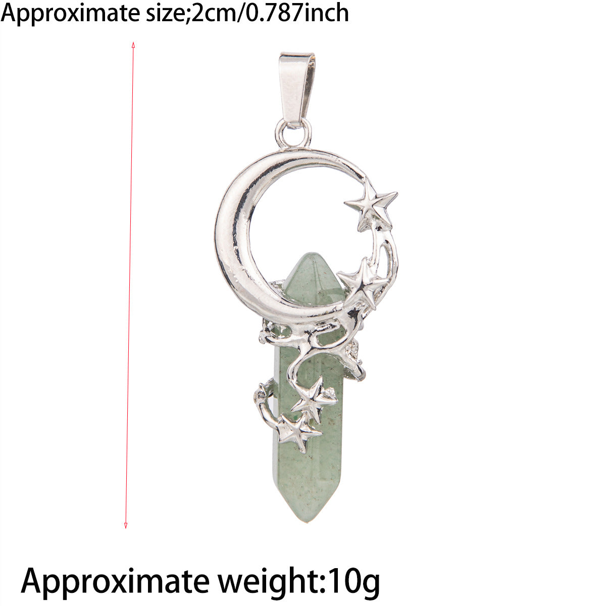 Crystal Hexagonal Star Moon Pendant