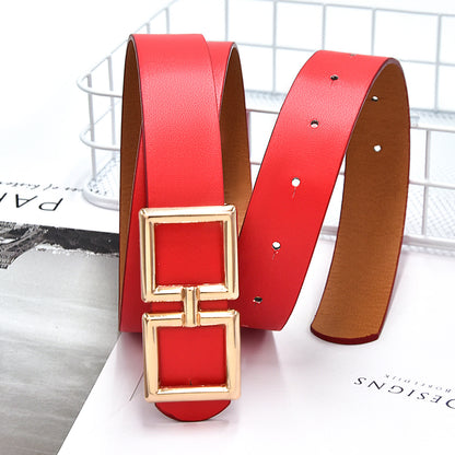 Elastic waist bright red belt