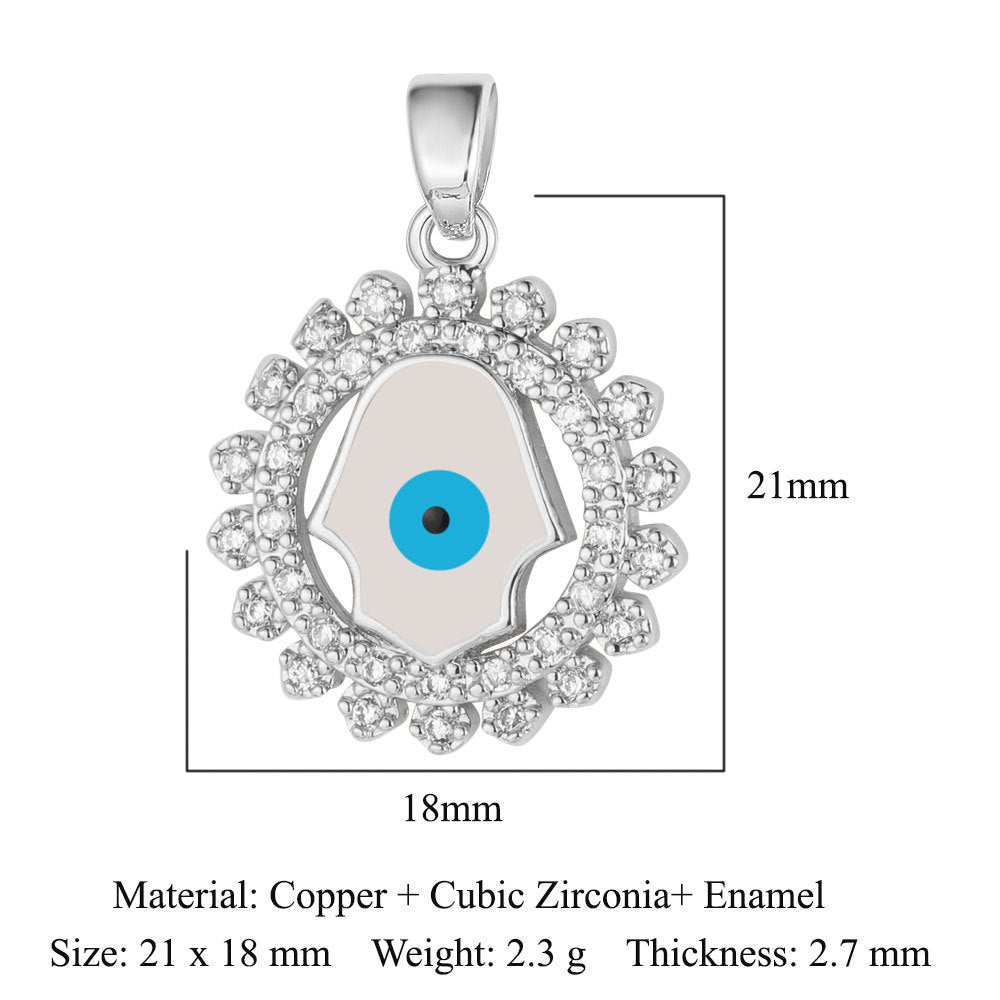 Sunflower Tree of Life Copper Zircon DIY Pendant