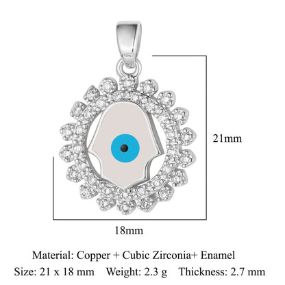 Sunflower Tree of Life Copper Zircon DIY Pendant