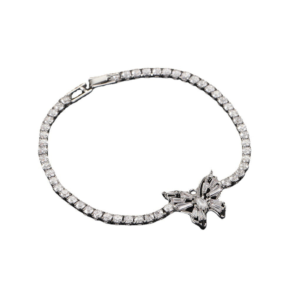 High-grade silver zircon bracelet