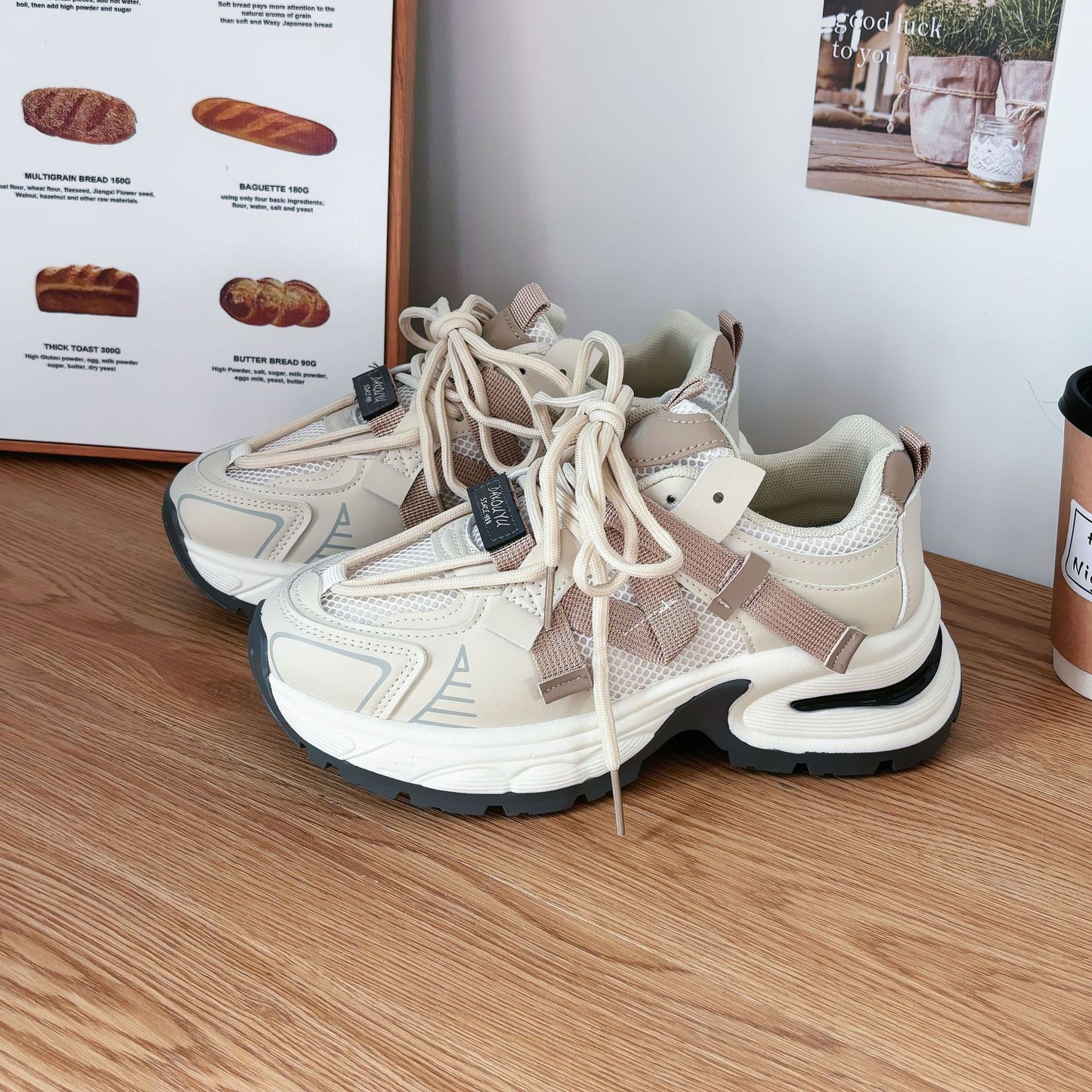 Zapatos de mujer transpirables de malla gruesa para todas las ocasiones. 