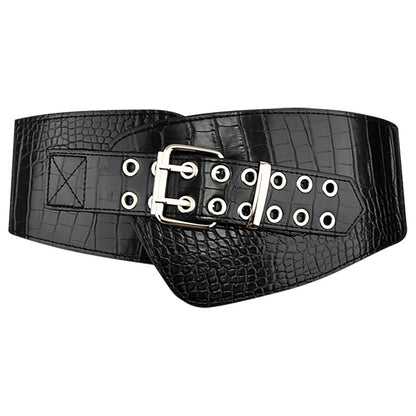 Elastic decorative pin buckle belt