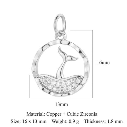 Cobra small fish copper zircon pendant.