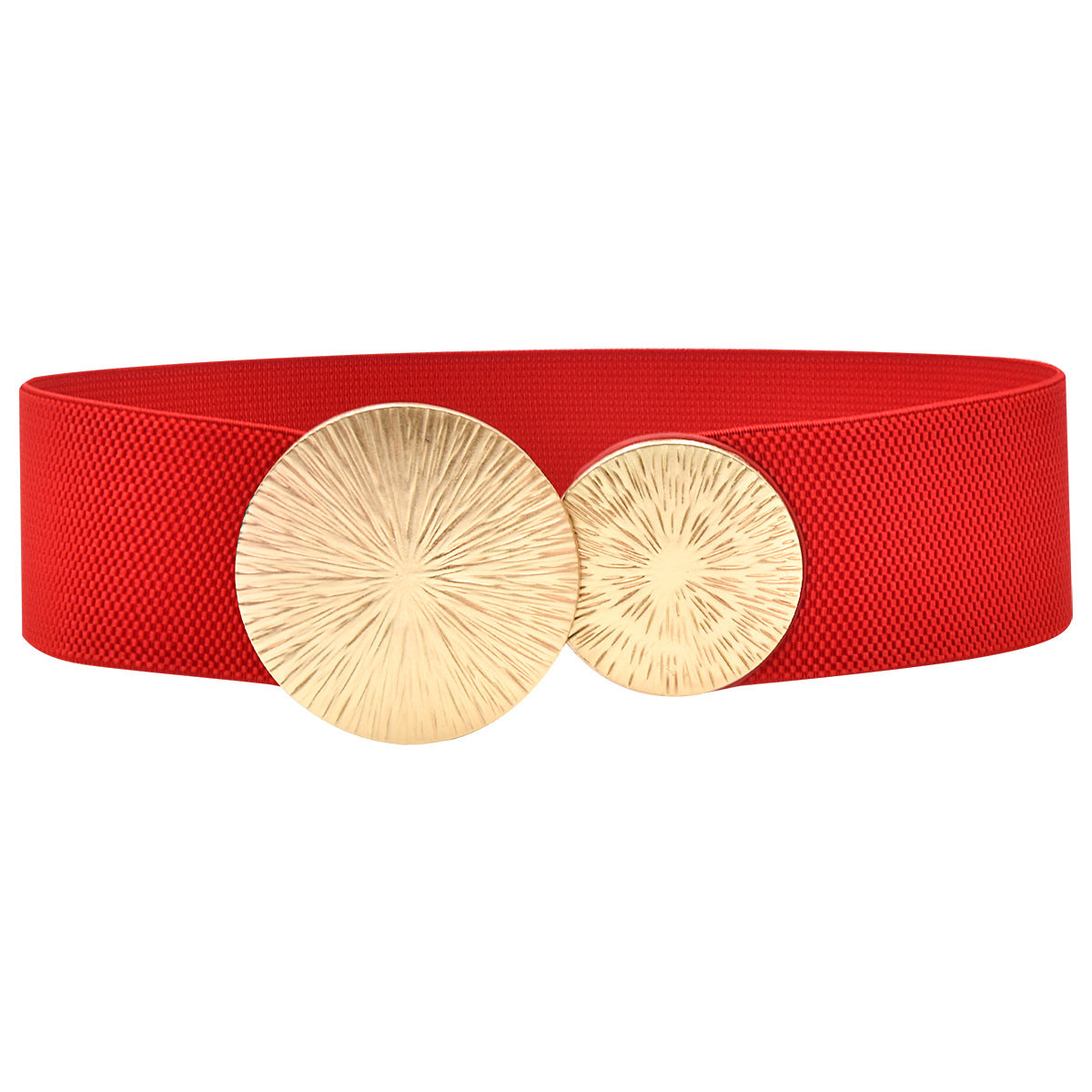 Elastic waist bright red belt