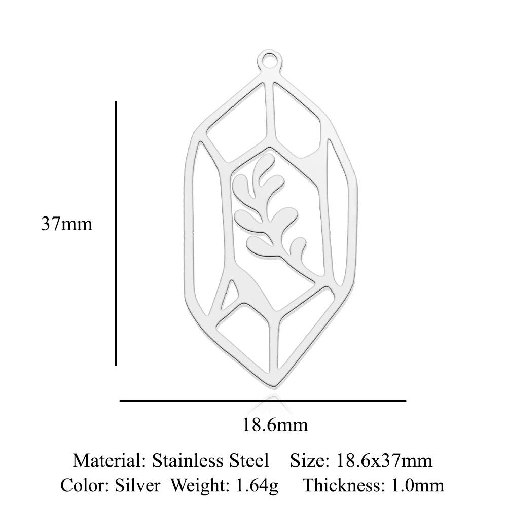 5 pcs/bag leaf maple leaf titanium steel pendant