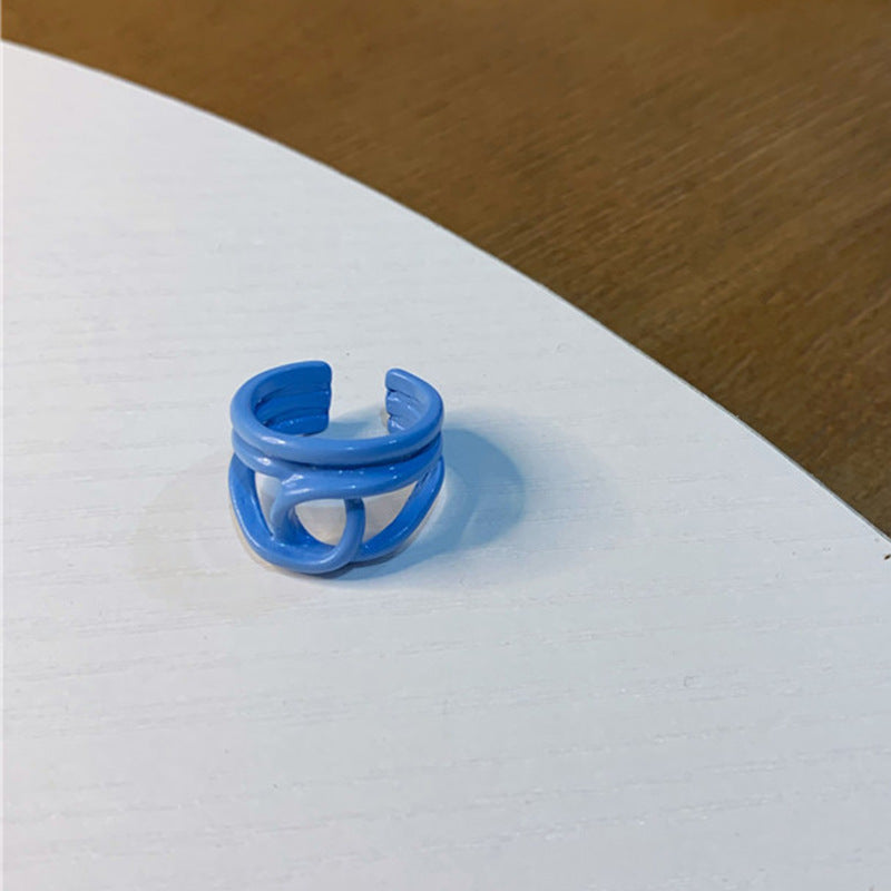 Geometric Acrylic Epoxy Resin Ring